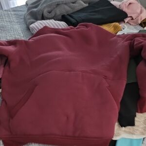 Athleta Maroon Cowl Neck Sweater